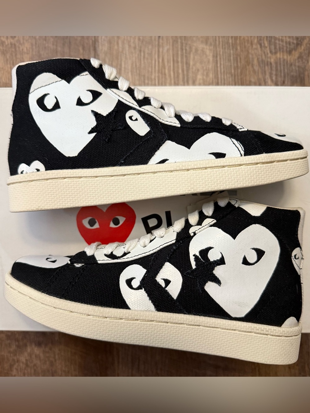Converse x Comme des Garçons CDG Play Pro Leather Black White